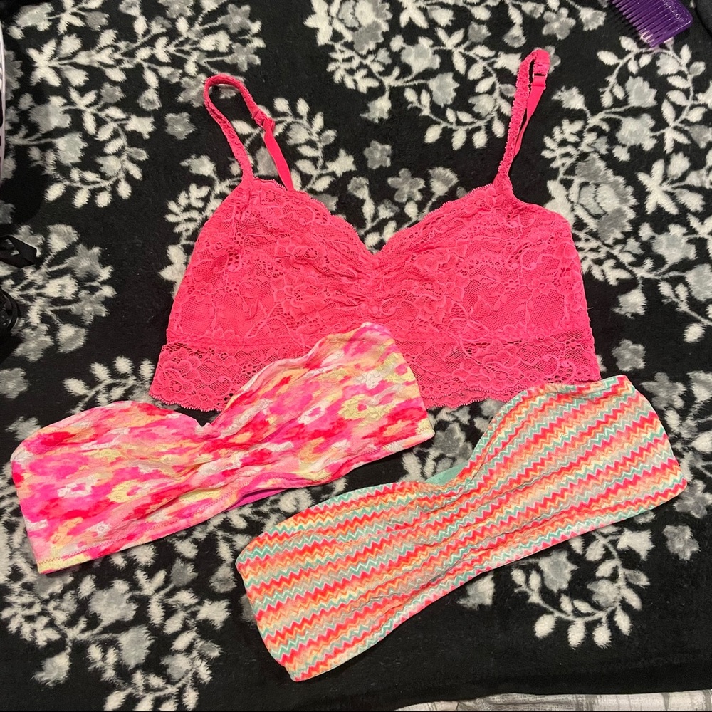 3 Victoria's Secret Bralette Tops/ bandeaus